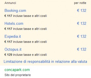 Comparazione tariffe in Google pagine locali