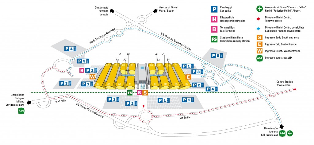 Mappa Rimini Fiera - TTG 2012